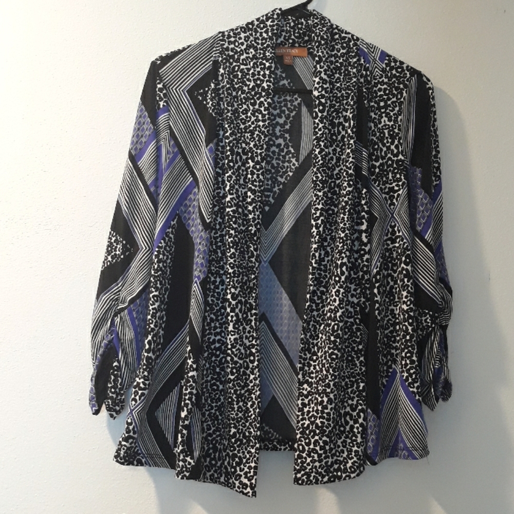 Ellen Tracy Open Front Blouse